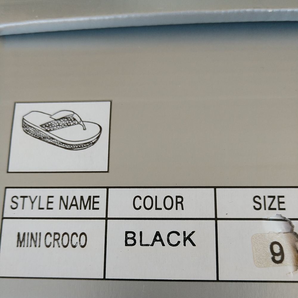 Sold Volatile Style Mini Croco Black Leather Upper Size 9 New With Box - Picture 6 of 16